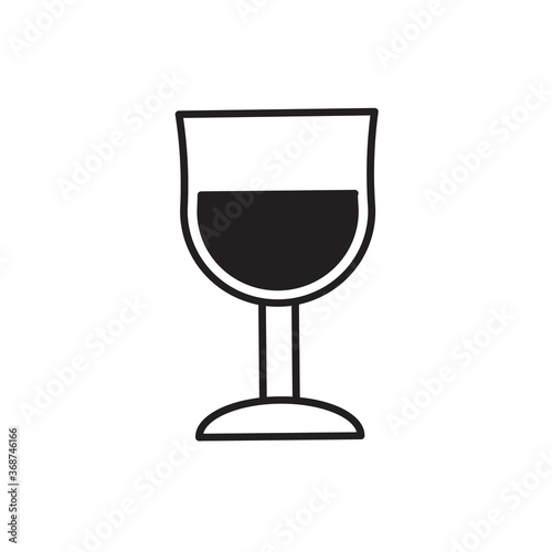 Wine glass icon vector