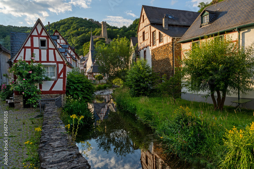 Monreal, Germany - July 11, 2020: Half-timbered houses in the historic village photo