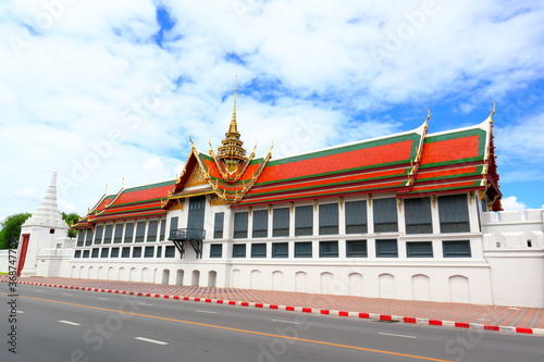 Thai architectural buildings in the Grand Palace,Phra Thinang Sutthaisawan Prasat photo