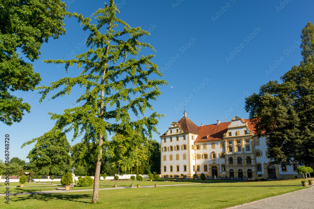 Salem, Germany - June 30, 2020: Salem Castle and garden