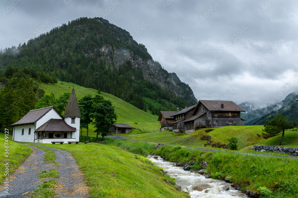 The little mountain village Steg, Liechtenstein