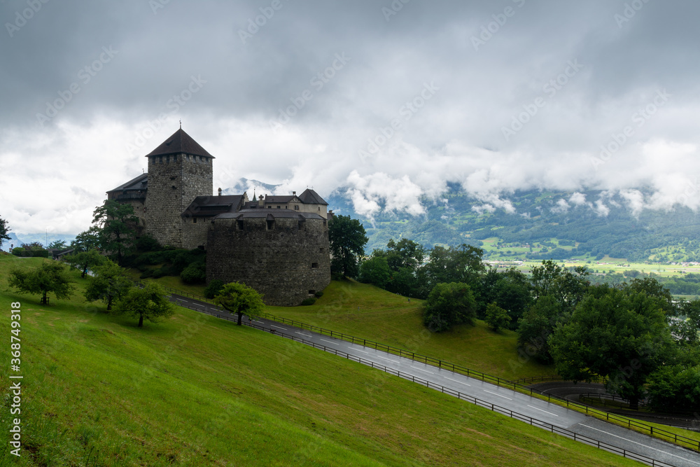 Vaduz Castle on a cloudy day, Vaduz, Liechtenstein