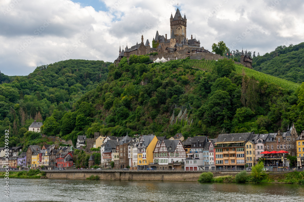 View of Cochem and the castle at river Mosel, Germany View of Cochem and the castle at river Mosel, Germany