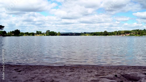 Kryspinow - South Poland: Lagoon / Lake - a man-made reservoir and artificial beach located 12km from Kraków. People can be seen getting away from the hot, crowded city to relax and have fun. photo