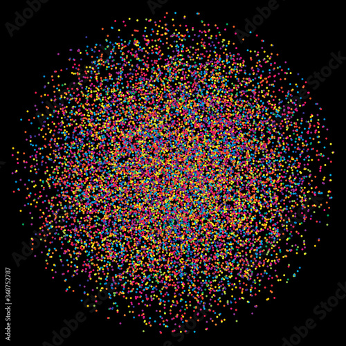 Explosion of colourful dots