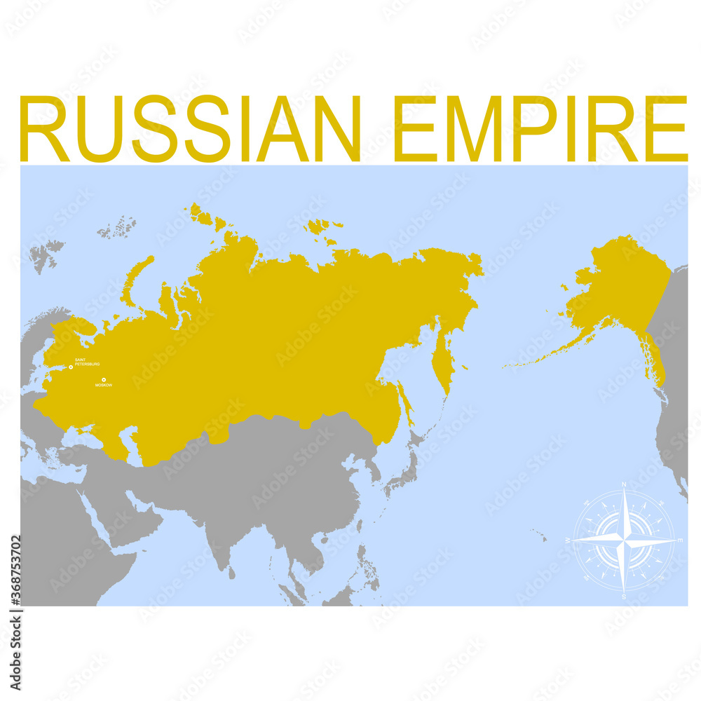 vector map of the Russian Empire for your design