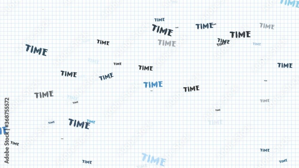 Time, grunge text flying randomly.Text written with a brush by hand. Time, grunge text flying randomly.Text written with a brush by hand.