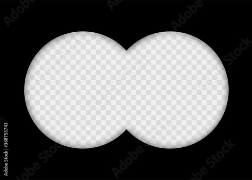 MobileBinoculars with blurred edges. Realistic binoculars view. Vector illustration eps10.