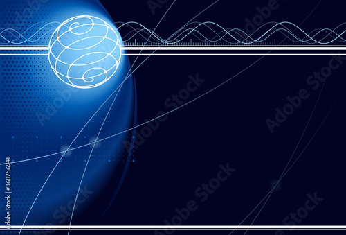 Abstract space technology background, vector illustration.