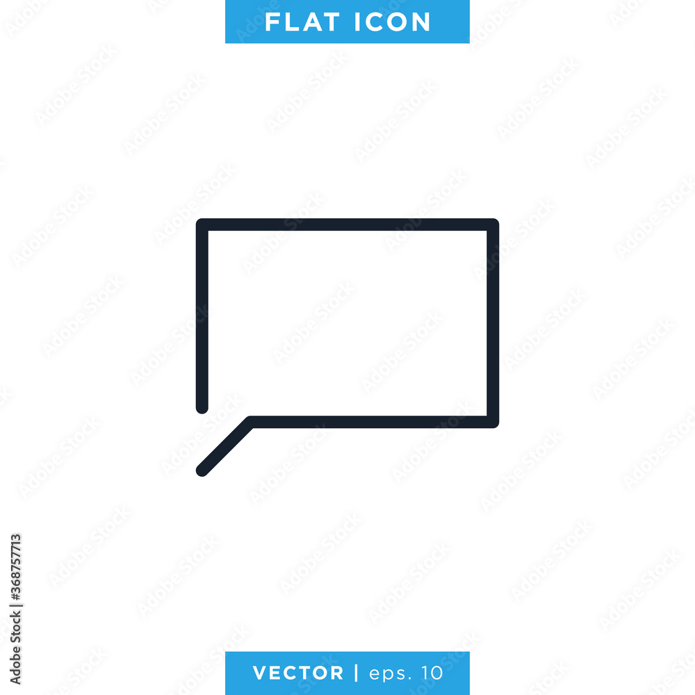 Speech bubble icon vector design template. Speech bubble icon vector design template.