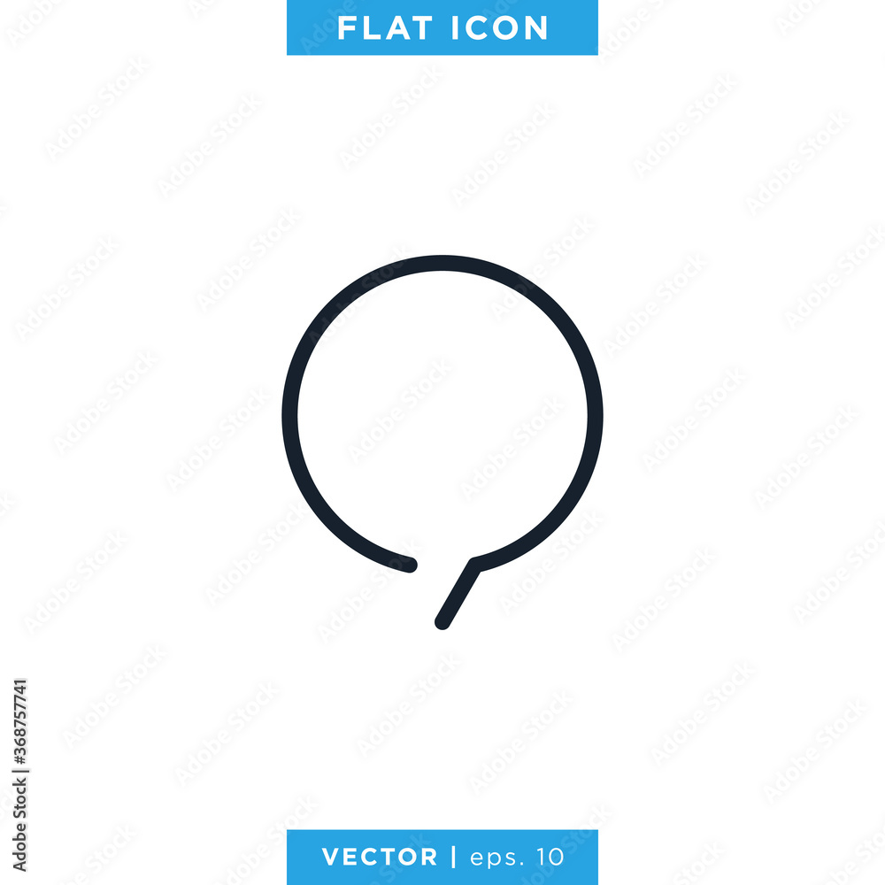 Speech bubble icon vector design template. Speech bubble icon vector design template.