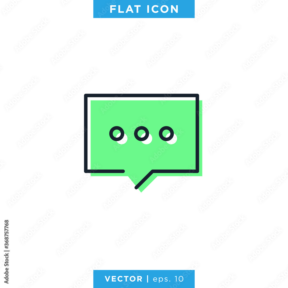 Speech bubble icon vector design template. Speech bubble icon vector design template.