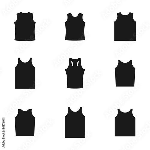 Set of different shirts, vector illustration.