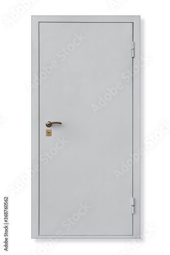 Wallpaper Mural Entrance metal door. Isolated on a white background. Torontodigital.ca