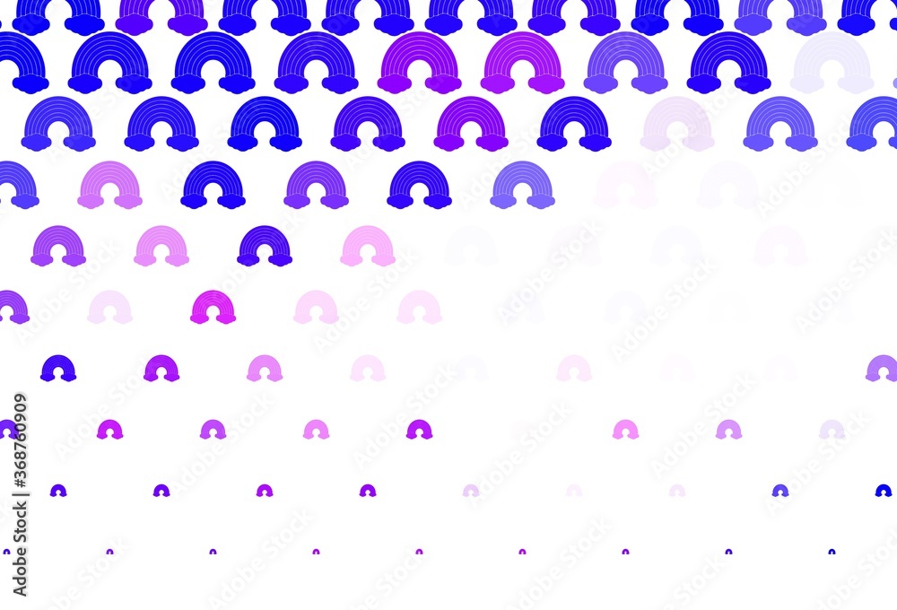 Light Purple, Pink vector pattern with rainbow elements. Light Purple, Pink vector pattern with rainbow elements.