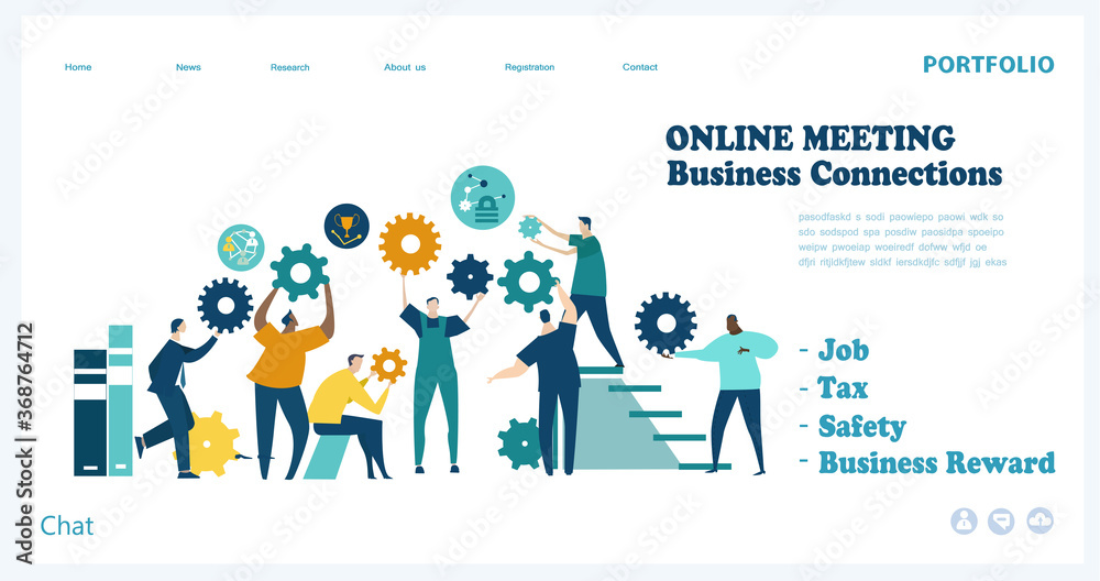 Modern flat design concept website or app page. Financial services, banking, strategic planning, development, business solutions, consulting, market research, teamwork, data analyse, support, security Modern flat design concept website or app page. Financial services, banking, strategic planning, development, business solutions, consulting, market research, teamwork, data analyse, support, security