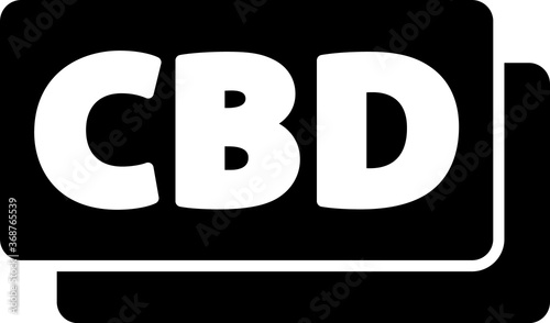 Black Cannabis molecule icon isolated on white background. Cannabidiol molecular structures, THC and CBD formula. Marijuana sign.  Vector Illustration