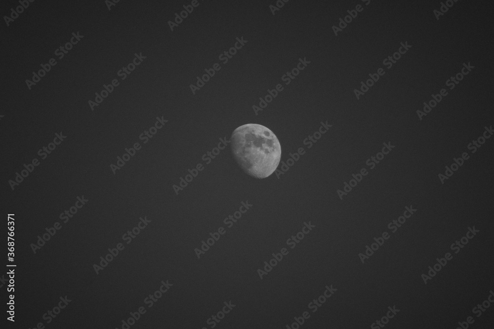 La Lune presque entière sur un fond gris La Lune presque entière sur un fond gris
