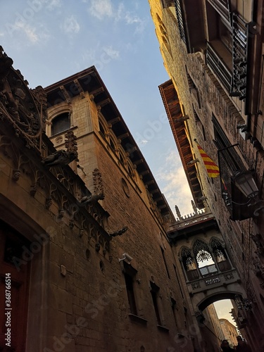 old street in Barcelona