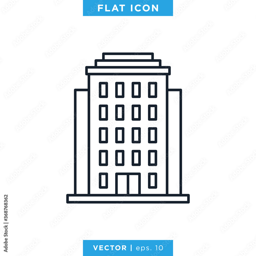 Building Icon Vector Design Template. Editable Stroke. Building Icon Vector Design Template. Editable Stroke.