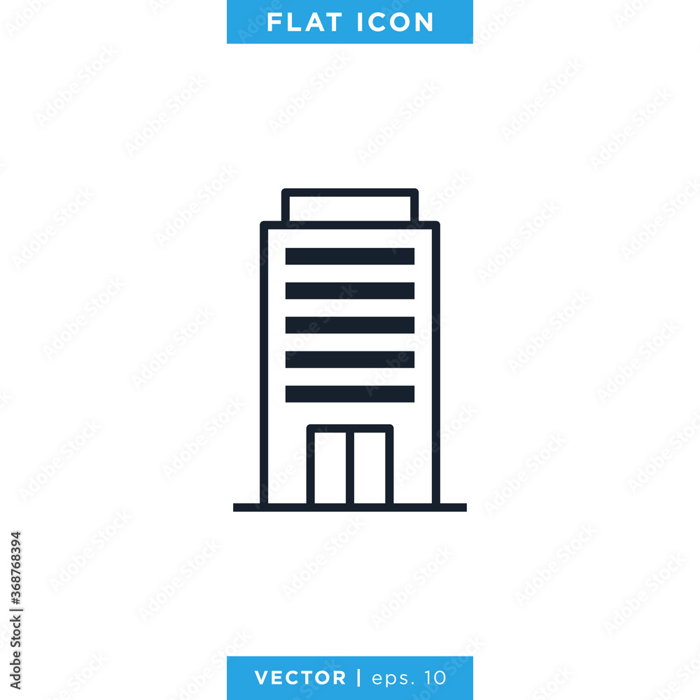 Building Icon Vector Design Template. Editable Stroke. Building Icon Vector Design Template. Editable Stroke.