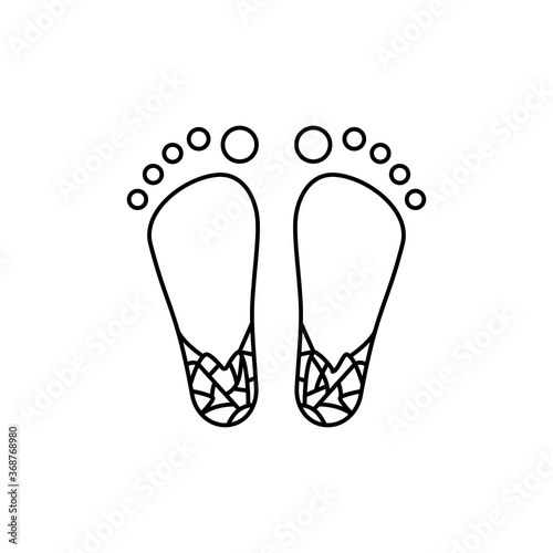 linear dry skin of foot icon
