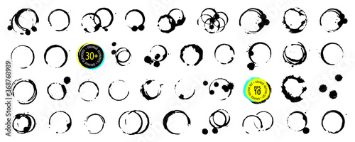 Grunge stains set. Coffee. Wine. Water drops. Tea. Juice. Cup stains. Wine glass stain. Splatter. Splash. Drinks stains collection. Grunge bundle.