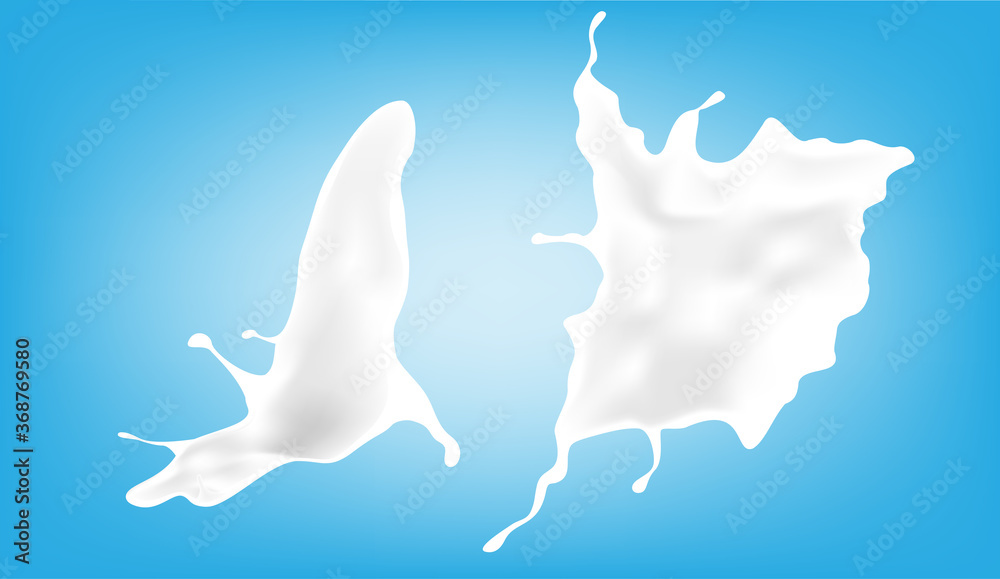 Milk drop and splash vector