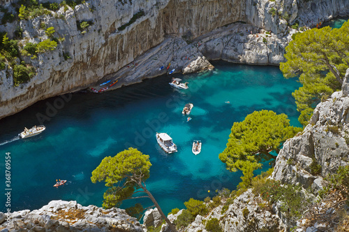 Water recreation in the Calanques National Park in the departmen