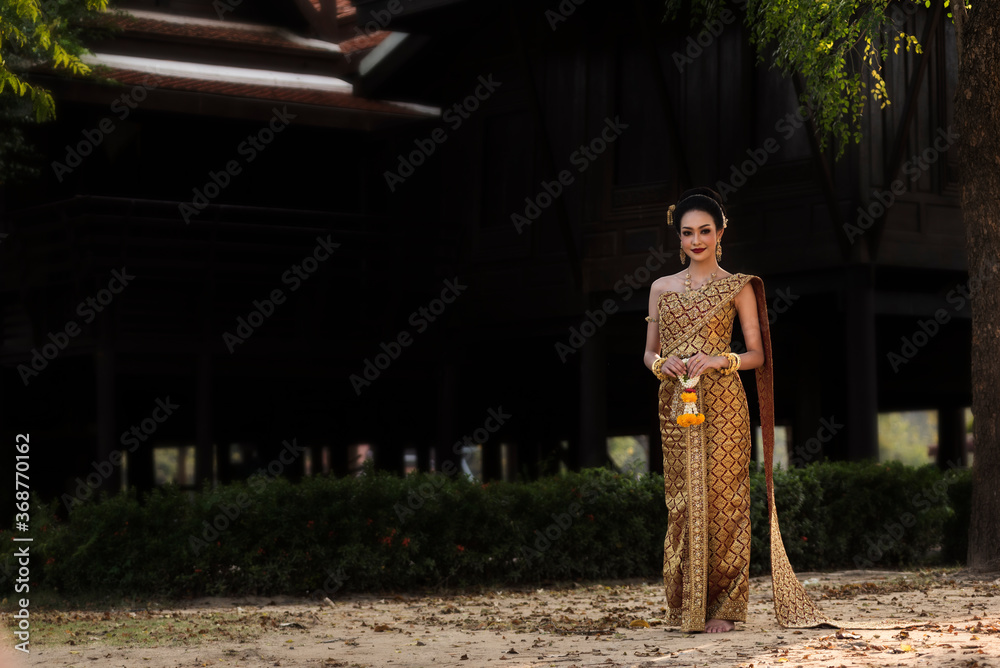Thai costume dress beautiful women, costume thai style in thailand Thai costume dress beautiful women, costume thai style in thailand