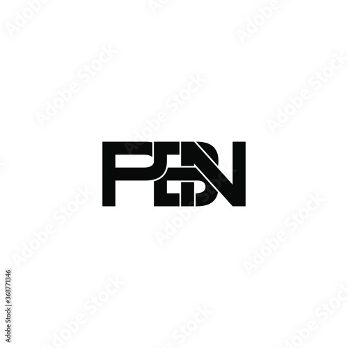pbn letter original monogram logo design