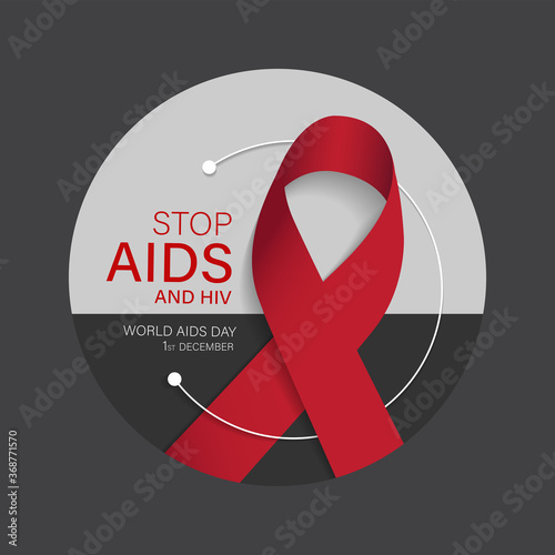 world aids day vector illustration.