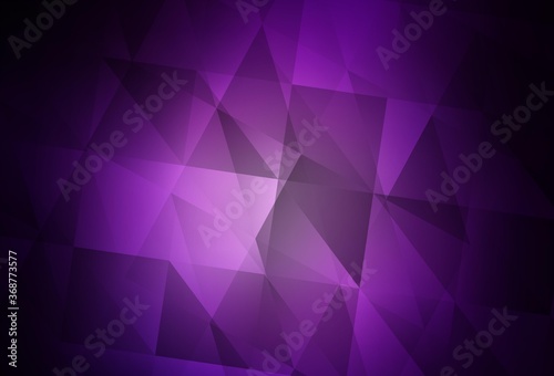Dark Purple vector low poly layout.