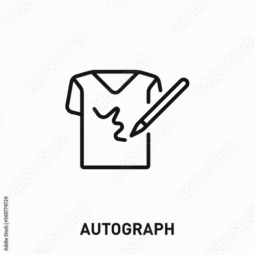 autograph icon vector. autograph sign symbol for your design	
