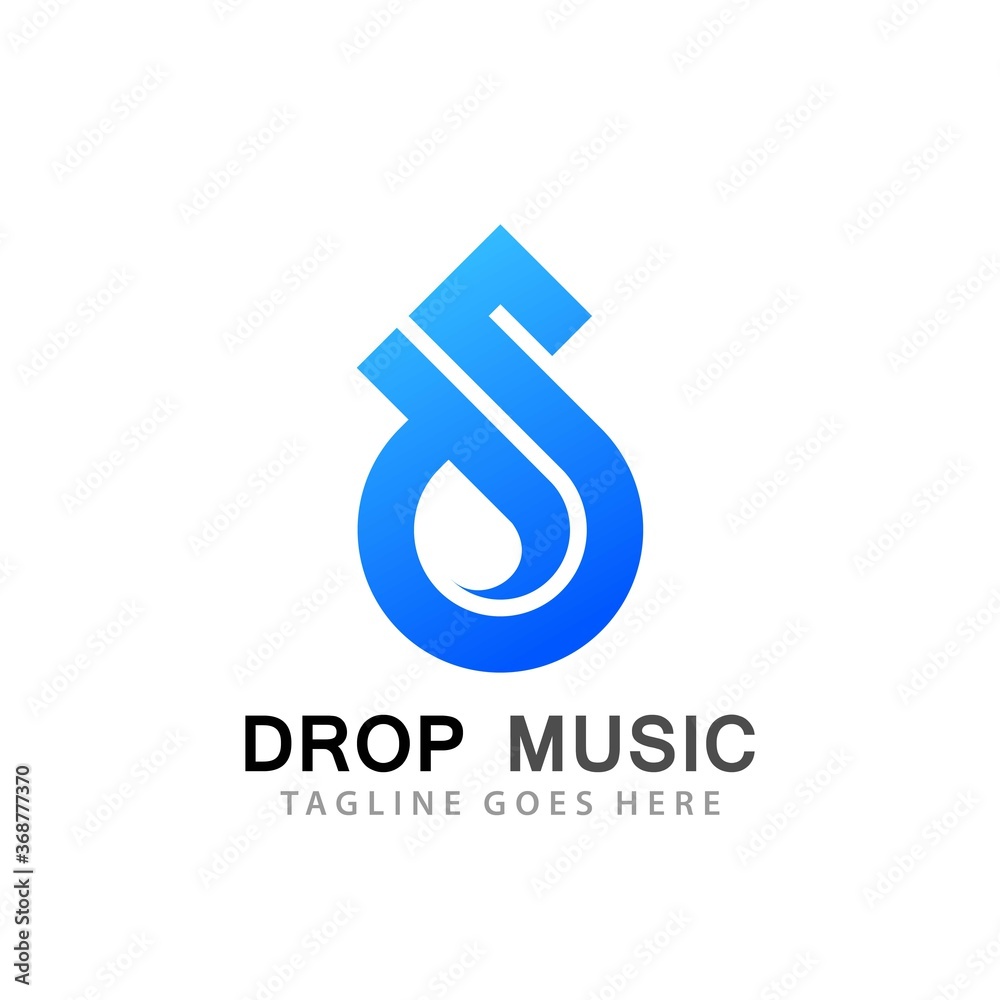 Abstract Letter D Drop Music Logos Design Vector Illustration Template Abstract Letter D Drop Music Logos Design Vector Illustration Template
