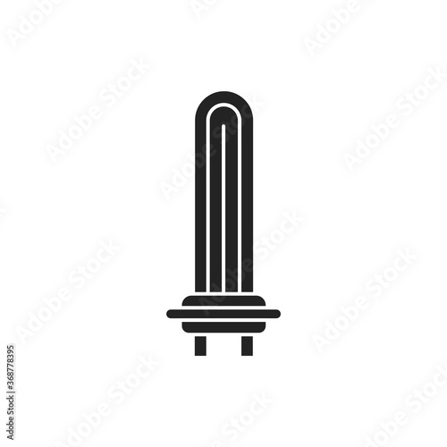 Water heating black glyph icon on white background. A heating element. Pictogram for web page, mobile app, promo. UI UX GUI design element