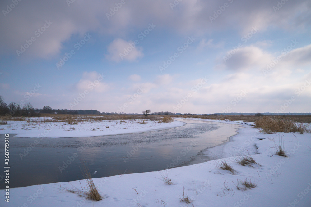 river in winter
(Narew, Poland)