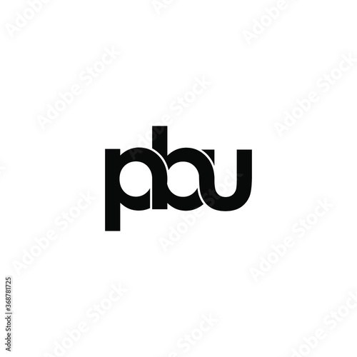 pbu letter original monogram logo design