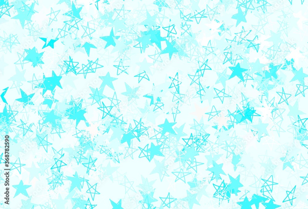 Light Blue, Green vector backdrop with small and big stars. Light Blue, Green vector backdrop with small and big stars.