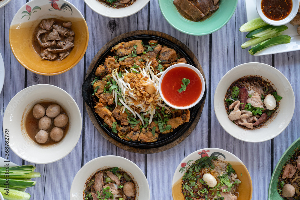 Thai Mixed Food Selections and Drinks Thai Mixed Food Selections and Drinks