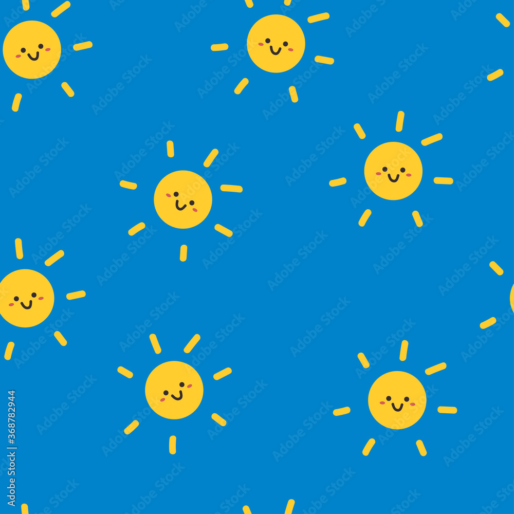 Seamless pattern weather with cute icon for fabric print, textile, gift wrapping paper. simple vector. hand drawn