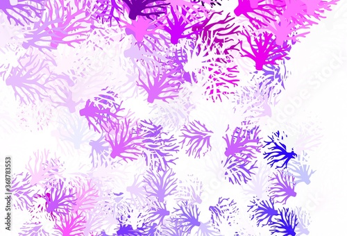 Light Purple vector natural artwork with branches.