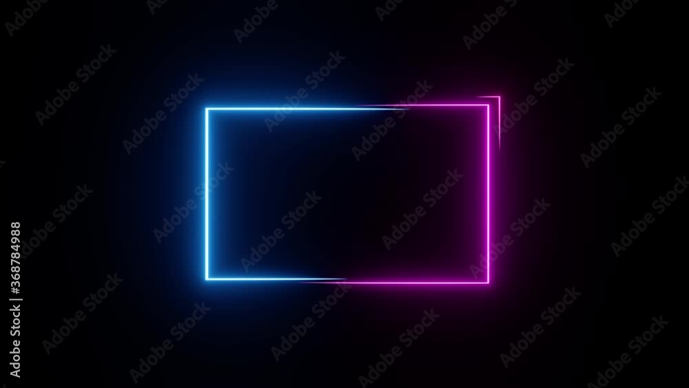 Abstract neon frame. Neon lights motion loops square circular motion. Video animation Ultra HD 4K 3840x2160 Abstract neon frame. Neon lights motion loops square circular motion. Video animation Ultra HD 4K 3840x2160