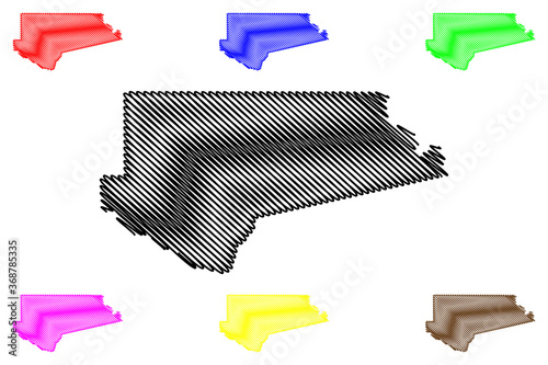 Clearwater County, Idaho (U.S. county, United States of America, USA, U.S., US) map vector illustration, scribble sketch Clearwater map photo