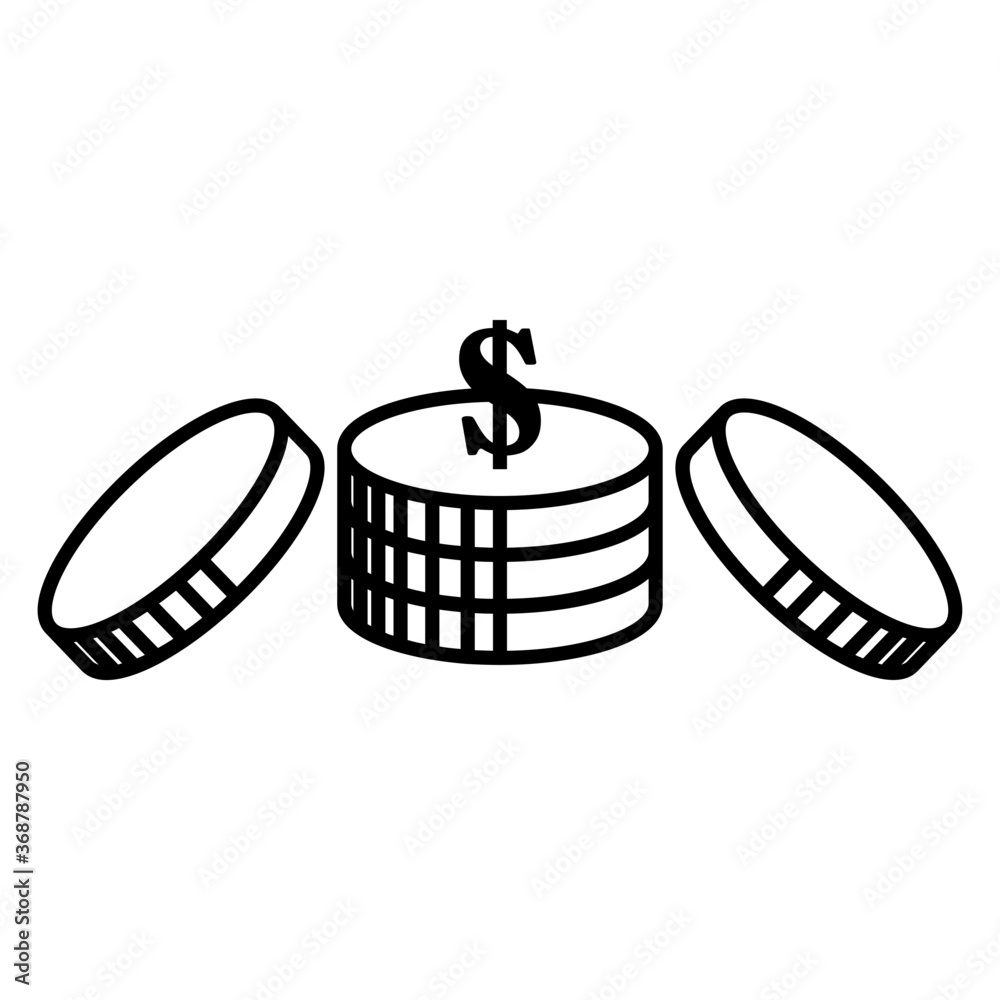 Money coins icon