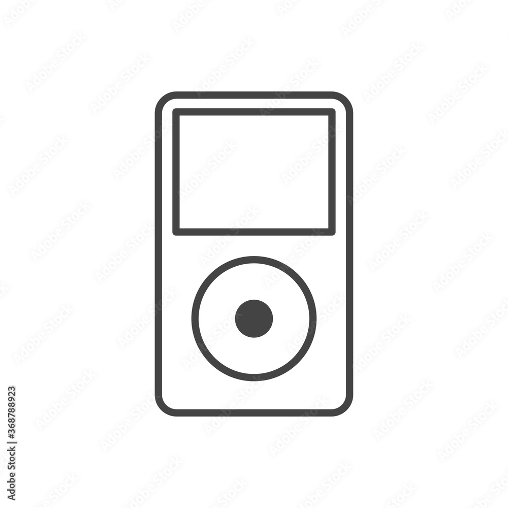 MP3 player icon. Music player symbol modern, simple, vector, icon for website design, mobile app, ui. Vector Illustration