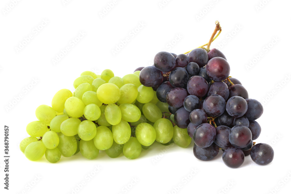Bunches of grapes isolated on white background