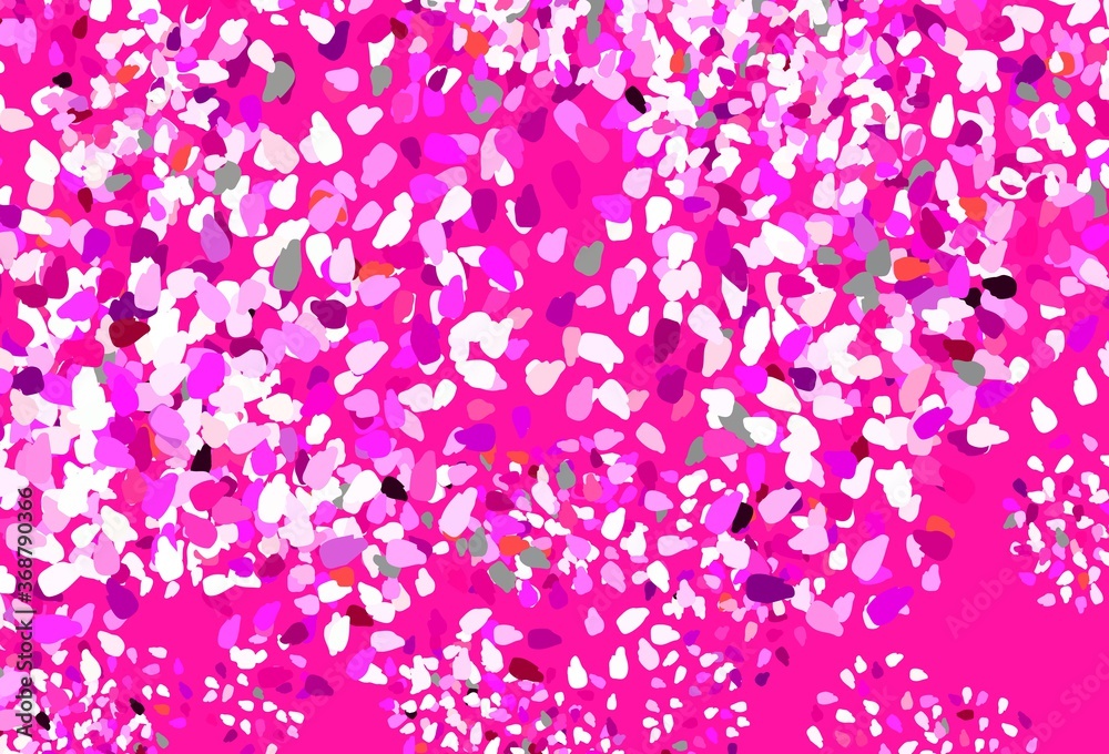 Light Purple vector template with chaotic shapes. Light Purple vector template with chaotic shapes.