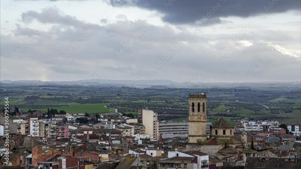 Tarrega city in Spain, Timelapse Tarrega city in Spain, Timelapse