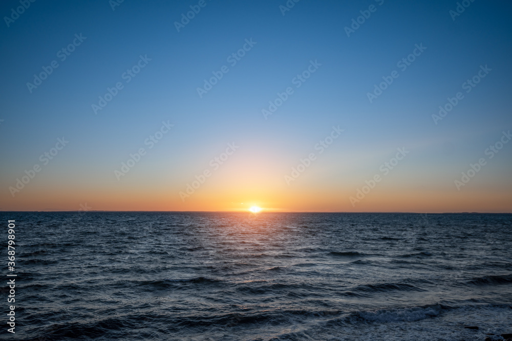 Sunset over the ocean